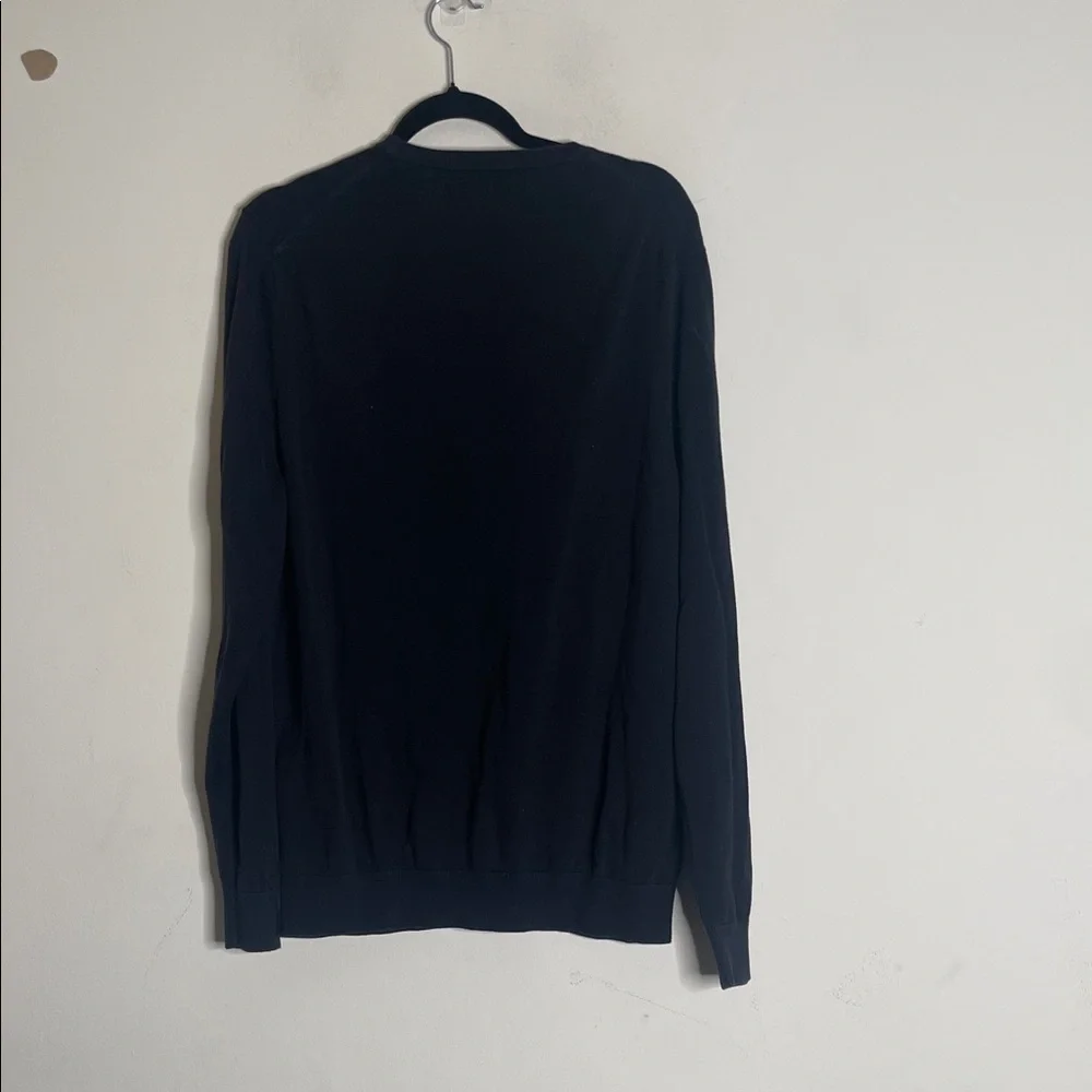 Lands' End Men's V-Neck Sweater in Black